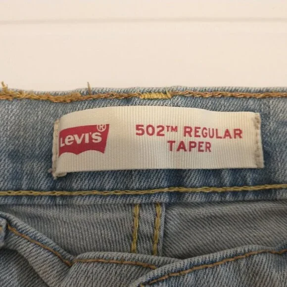 Levi's 502 Regular Taper Jeans Size 14 Reg 27x27 Boys Blue Denim Jeans - Picture 3 of 15